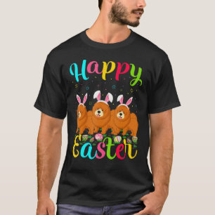 Chow Chow Dog   Easter Egg Bunny Chow Chow Happy E T-Shirt