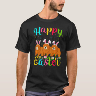 Chow Chow Dog  Easter Egg Bunny Chow Chow Happy Ea T-Shirt