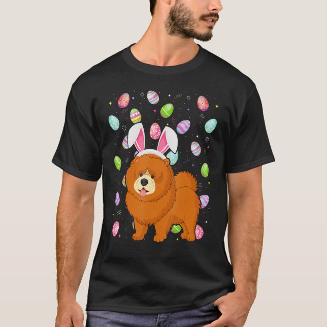 Chow Chow Dog Easter Egg  Funny Chow Chow Easter S T-Shirt (Front)