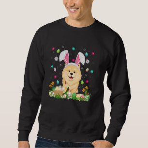 Chow Chow Dog Easter Egg Hunt Bunny Ear Chow Chow Sweatshirt