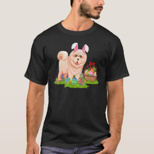 Chow Chow Dog Easter Egg Hunting Bunny Chow Chow E T-Shirt