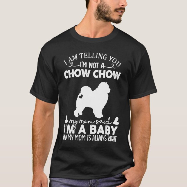Chow Chow Dog   For Women Mom Mama Baby Dog T-Shirt (Front)