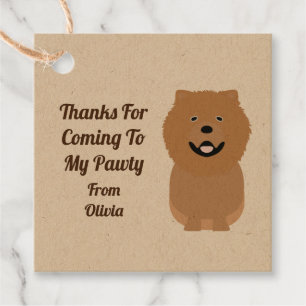 Chow Chow Dog Gift Tags, Puppy Kids Party Favour Tags