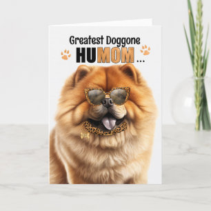 Chow Chow Dog Greatest HuMOM Mother's Day Holiday Card
