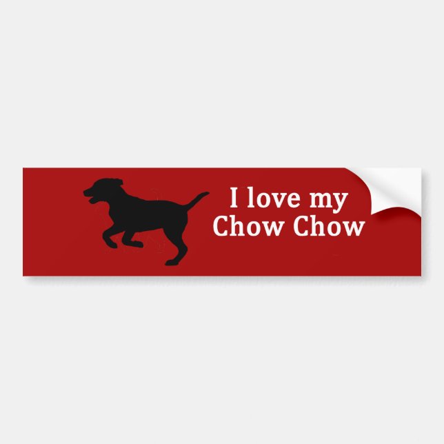 Chow Chow Dog Love Bumper Sticker (Front)