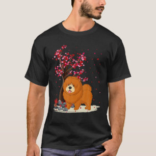 Chow Chow Dog Lover Heart Tree Chow Chow Valentine T-Shirt