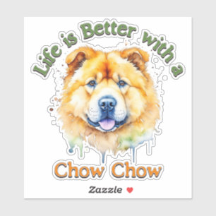 Chow Chow Dog Lover sticker decal, dog mom dog dad