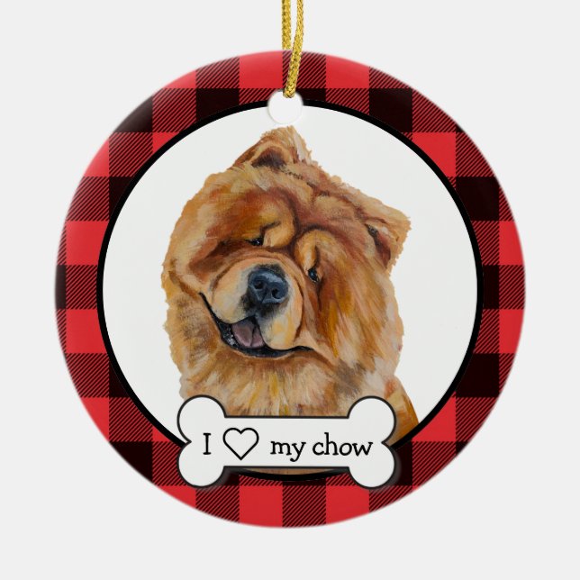 Chow Chow Dog Ornament (Front)