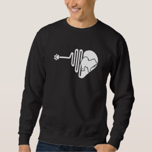 Chow Chow Dog Paw Heartbeat Pet Owner Veterinarian Sweatshirt