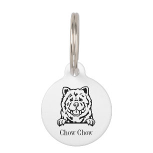 Chow Chow dog personalised name tag