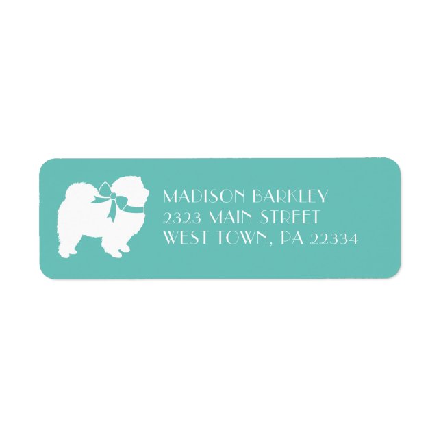 Chow Chow Dog Puppy Return Address Label (Front)