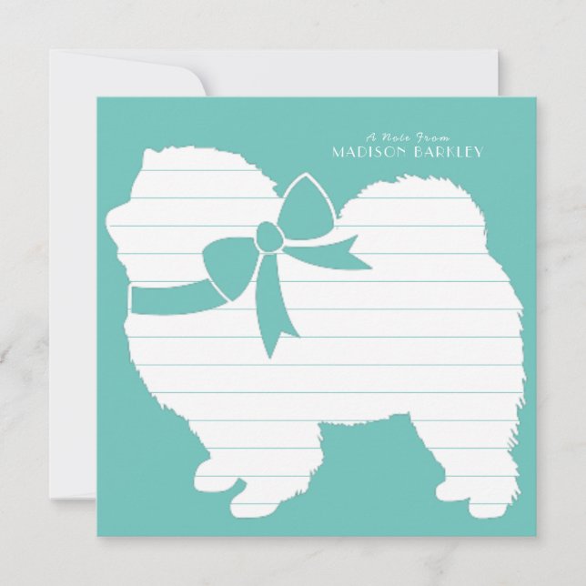 Chow Chow Dog Puppy Thank You Card (Front)