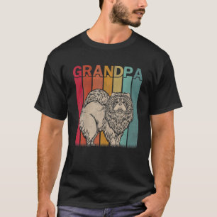 Chow Chow Dog Retro Vintage Grandpa Graphic Father T-Shirt