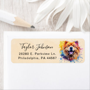 Chow Chow Dog Return Address Label
