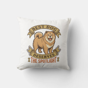 Chow Chow Dog Shirt Vintage Engraving Funny Pet De Cushion