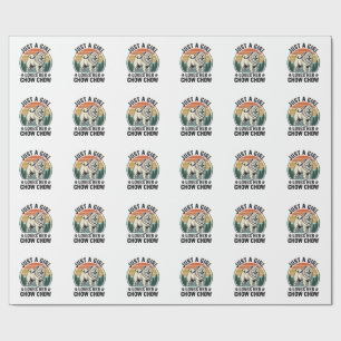 Chow Chow Dog Shirt Vintage Girl Dog Lover Art_1 Wrapping Paper