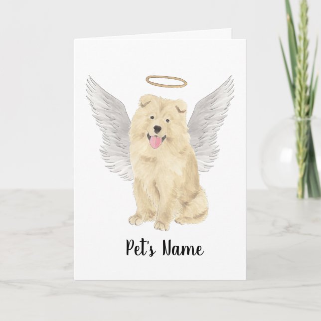 Chow Chow Dog Sympathy Memorial Card (Front)