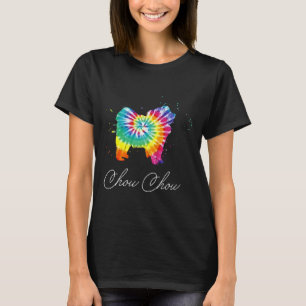 Chow Chow Dog Tie Dye Rainbow Dog Mum Love R 251 T-Shirt