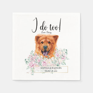 Chow Chow Dog Wedding Cocktail Napkins