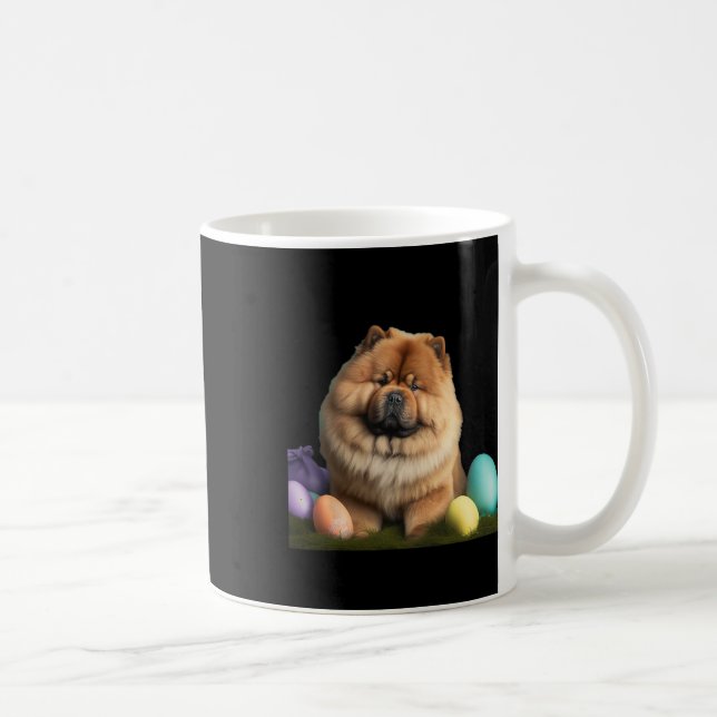 Chow Chow Easter Funny Dog Easter Day Costume  Coffee Mug (Right)