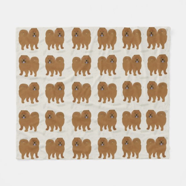Chow Chow Fleece Blanket (Front (Horizontal))