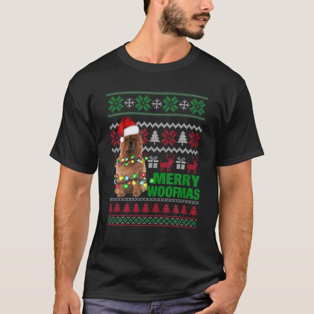Chow Chow For Merry Woofmas Ugly Christmas Sweater (Front)