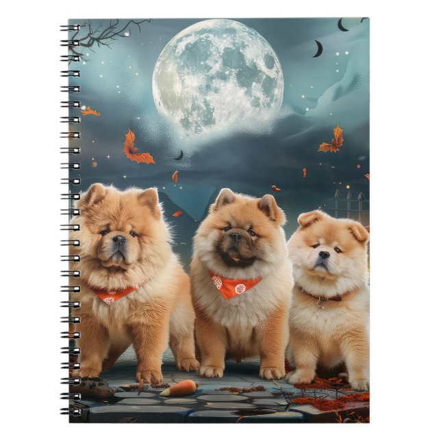 Chow Chow Halloween Spooky Notebook (Front)