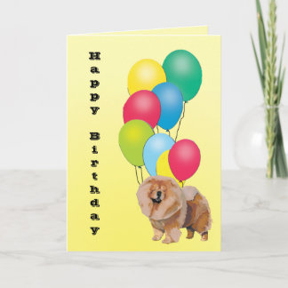 Chow Chow Happy Birthday Card