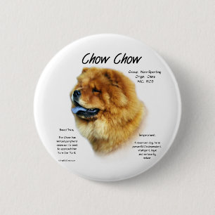 Chow Chow History Design 6 Cm Round Badge