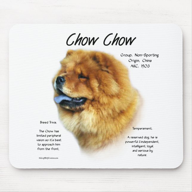 Chow Chow History Design Mouse Pad (Front)