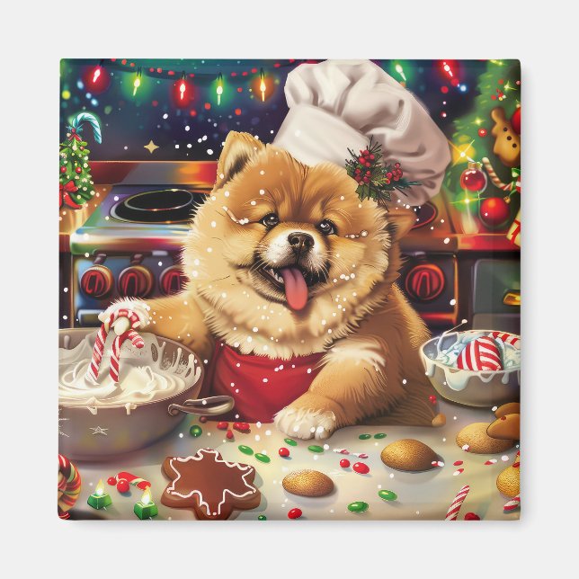 Chow Chow Holiday Baking: Festive Christmas Magnet (Front)