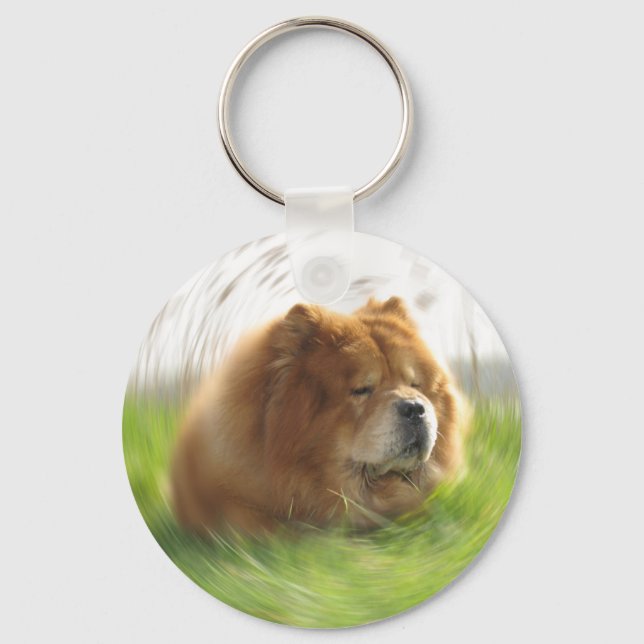 Chow-Chow Hund Key Ring (Front)