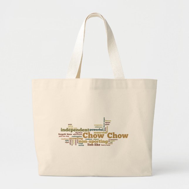 Chow Chow Large Tote Bag (Front)