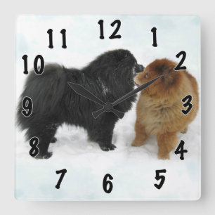 Chow-Chow love Square Wall Clock