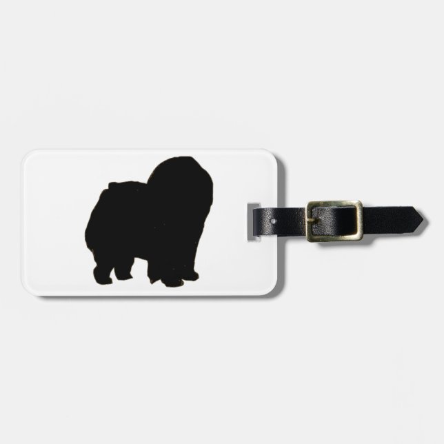 chow chow luggage tag (Front Horizontal)