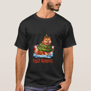 Chow Chow Merry Christmas Tree Lights Dog X Mas Do T-Shirt