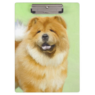 Chow Chow Painting - Cute Original Dog Art Clipboard