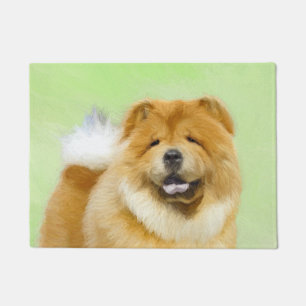 Chow Chow Painting - Cute Original Dog Art Doormat