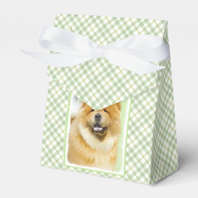 Chow Chow Painting - Cute Original Dog Art Favour Box (Front Side)