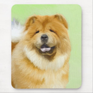 Chow Chow Painting - Cute Original Dog Art Mouse Pad