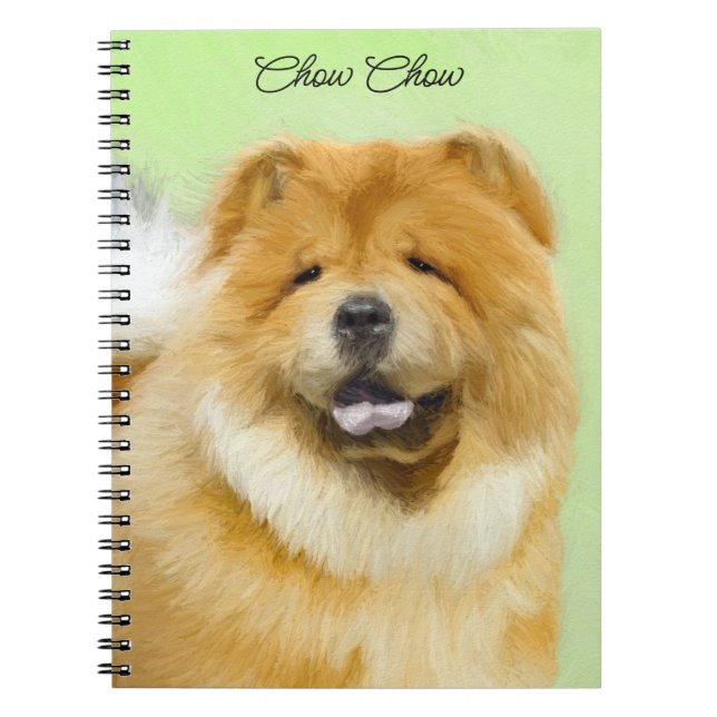 Chow Chow Painting - Cute Original Dog Art Notebook (Front)