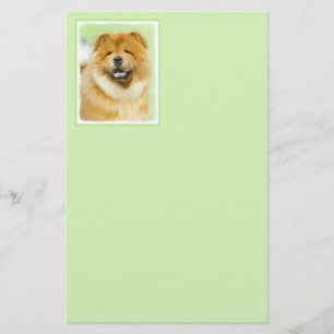 Chow Chow Painting - Cute Original Dog Art Stationery