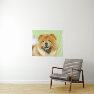 Chow Chow Painting - Cute Original Dog Art Tapestry