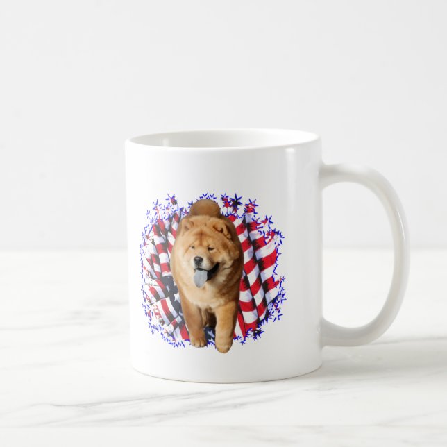 Chow Chow Patriot Coffee Mug (Right)
