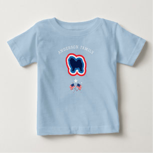 Chow Chow Patriotic Red White Blue 4th July Dog Baby T-Shirt