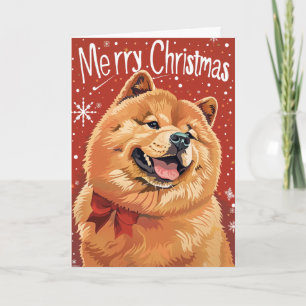 Chow Chow Personalised Christmas Holiday Card
