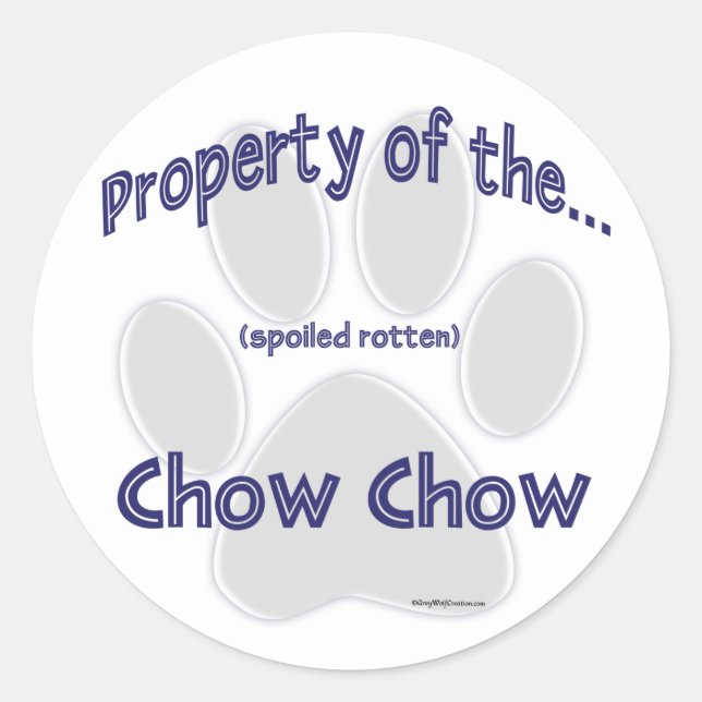 Chow Chow Property Sticker (Front)