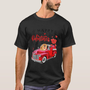 Chow Chow Red Truck Valentines Day Funny Dog Gift T-Shirt