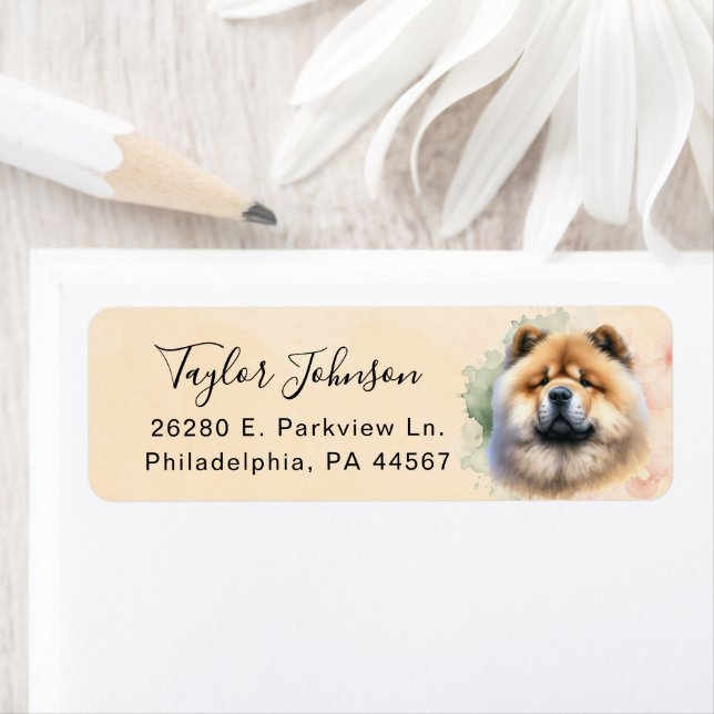 Chow Chow Return Address Label (Insitu)
