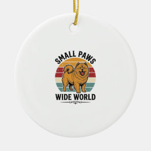 Chow Chow Shirt Small Paws Wide World Vintage Dog Ceramic Ornament